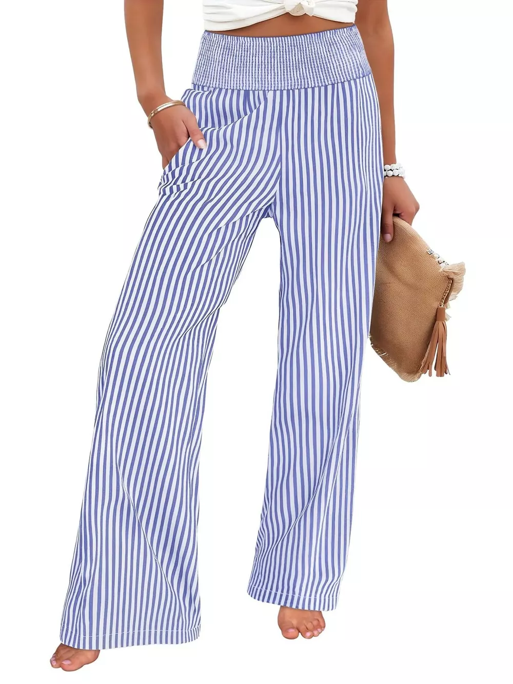 Striped Wide-Leg Pants, image 7