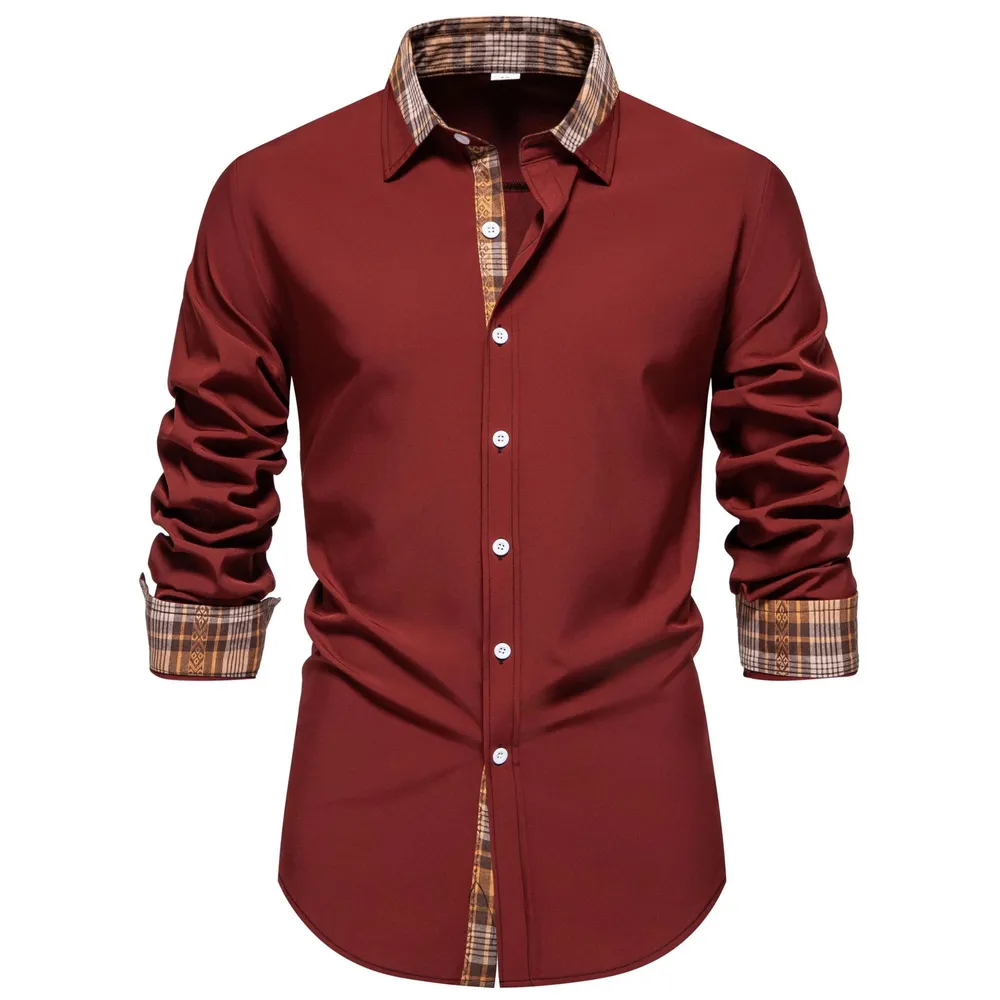 Men's Plus Size Plaid Collar Button Down Shirt, image 4