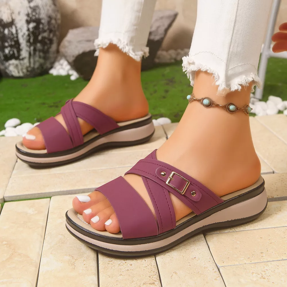 Open Toe Wedge Sandals, image 5