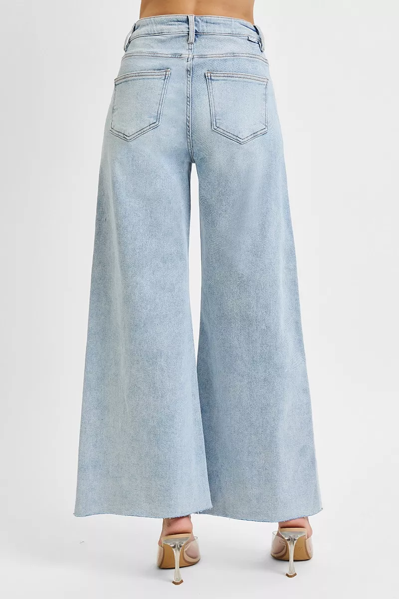 Full Size High Rise Ankle Wide Palazzo Jeans Plus Size, image 5