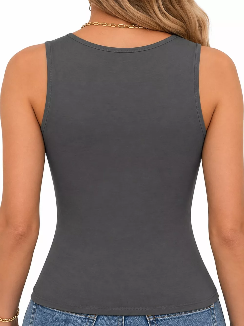 Square Neck Slim-Fit Tank, image 24