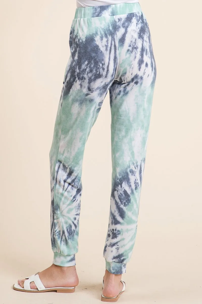 Tie Dye French Terry Casual Sweat Pants, image 4