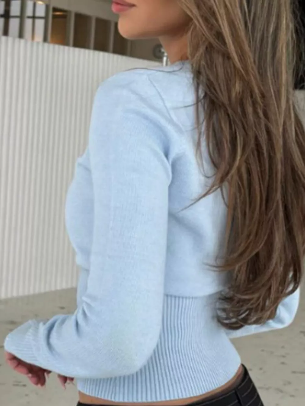 Slim-Fit Ribbed Knit Button-Down Cardigan, image 18