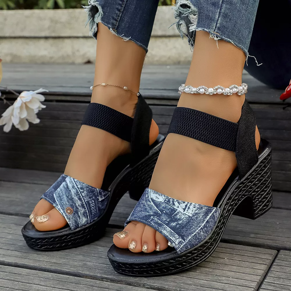 Open Toe Block Heels Sandals, image 6