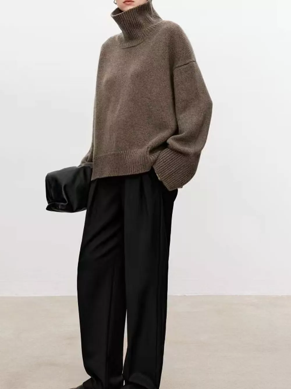 Oversized Turtleneck Wool Sweater, image 15