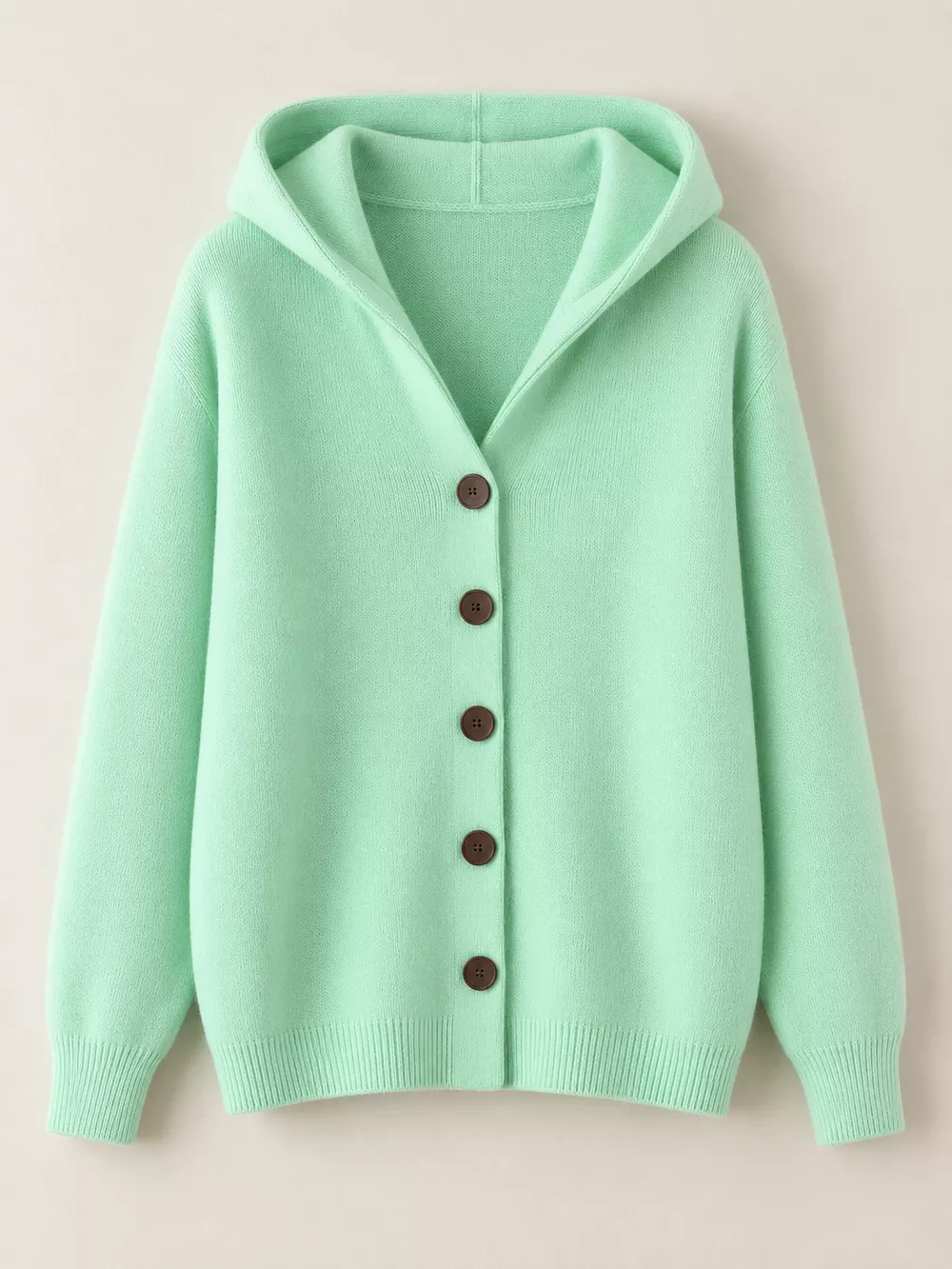 Full Size Hooded Button-Down Knit Cardigan Plus Size, image 4