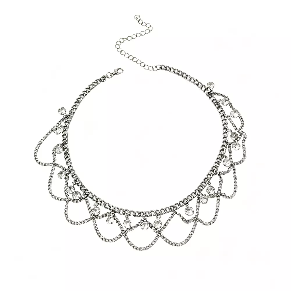 18K Gold-Plated Zircon Chain Necklace, image 10