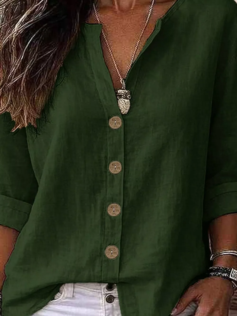 Notched Button Down Shirt, image 9