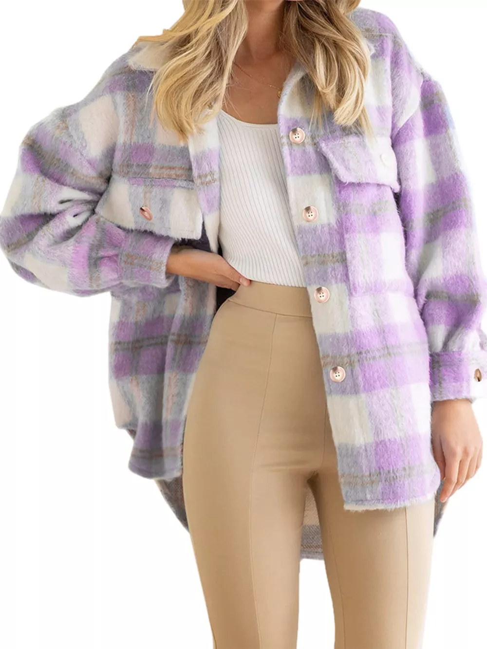 Plaid Button-Down Jacket, image 9