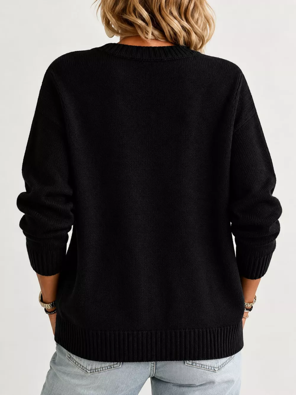 Full Size Button-Down Knit Cardigan Plus Size, image 12