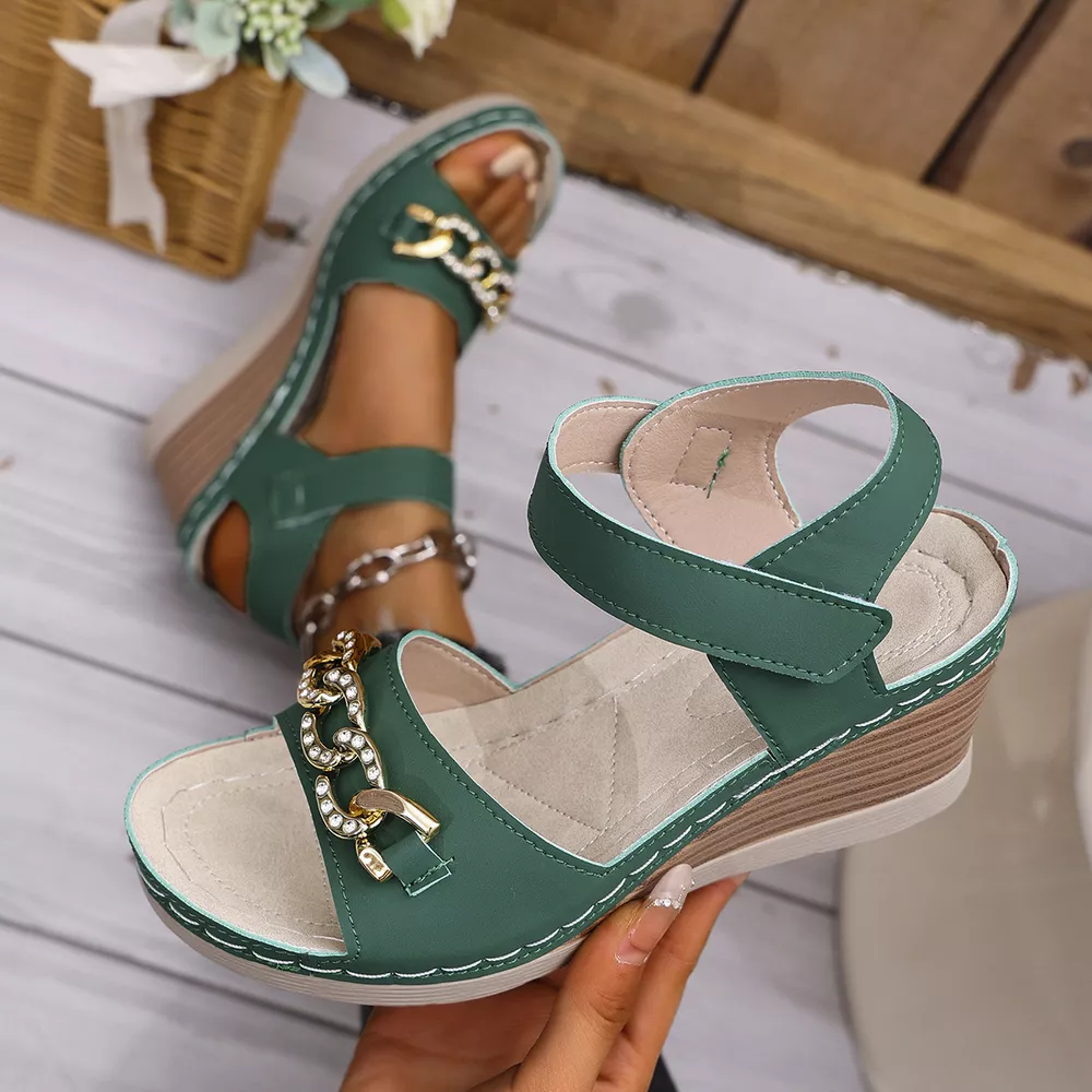 Open Toe Wedge Sandals, image 6