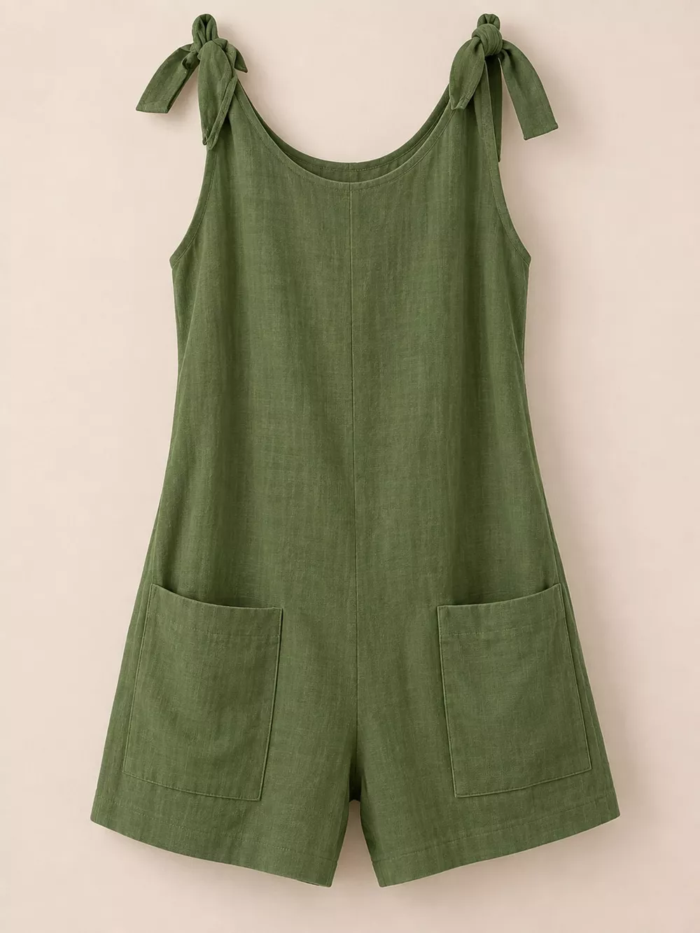 Full Size Tie-Shoulder Romper with Pockets Plus Size, image 28