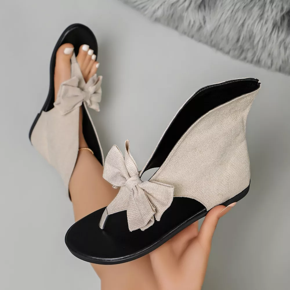 Bow Toe Post Flats Sandals, image 5