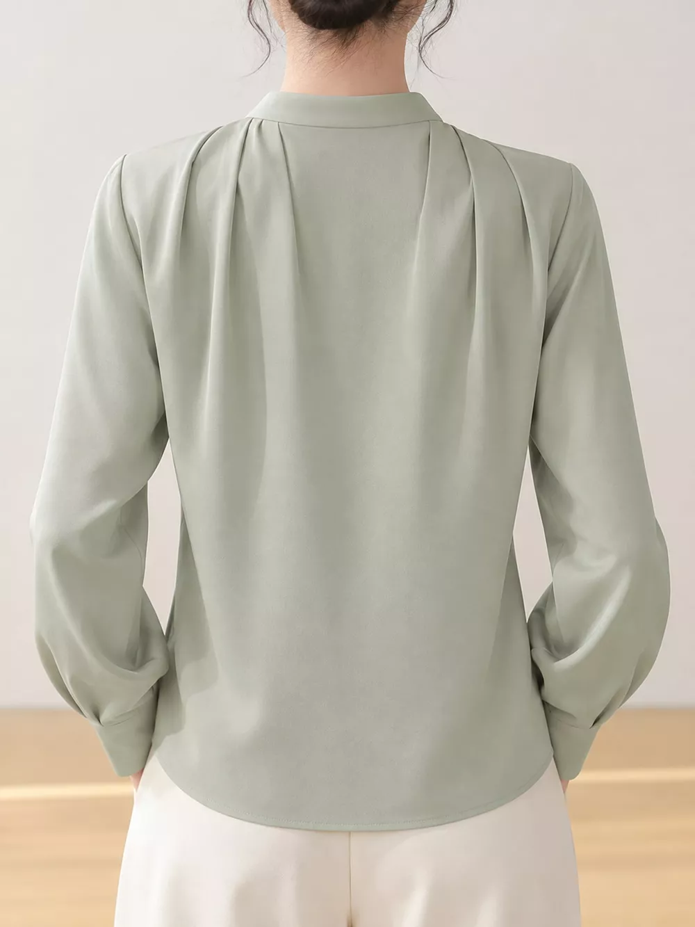 Long Sleeve Satin Blouse, image 11