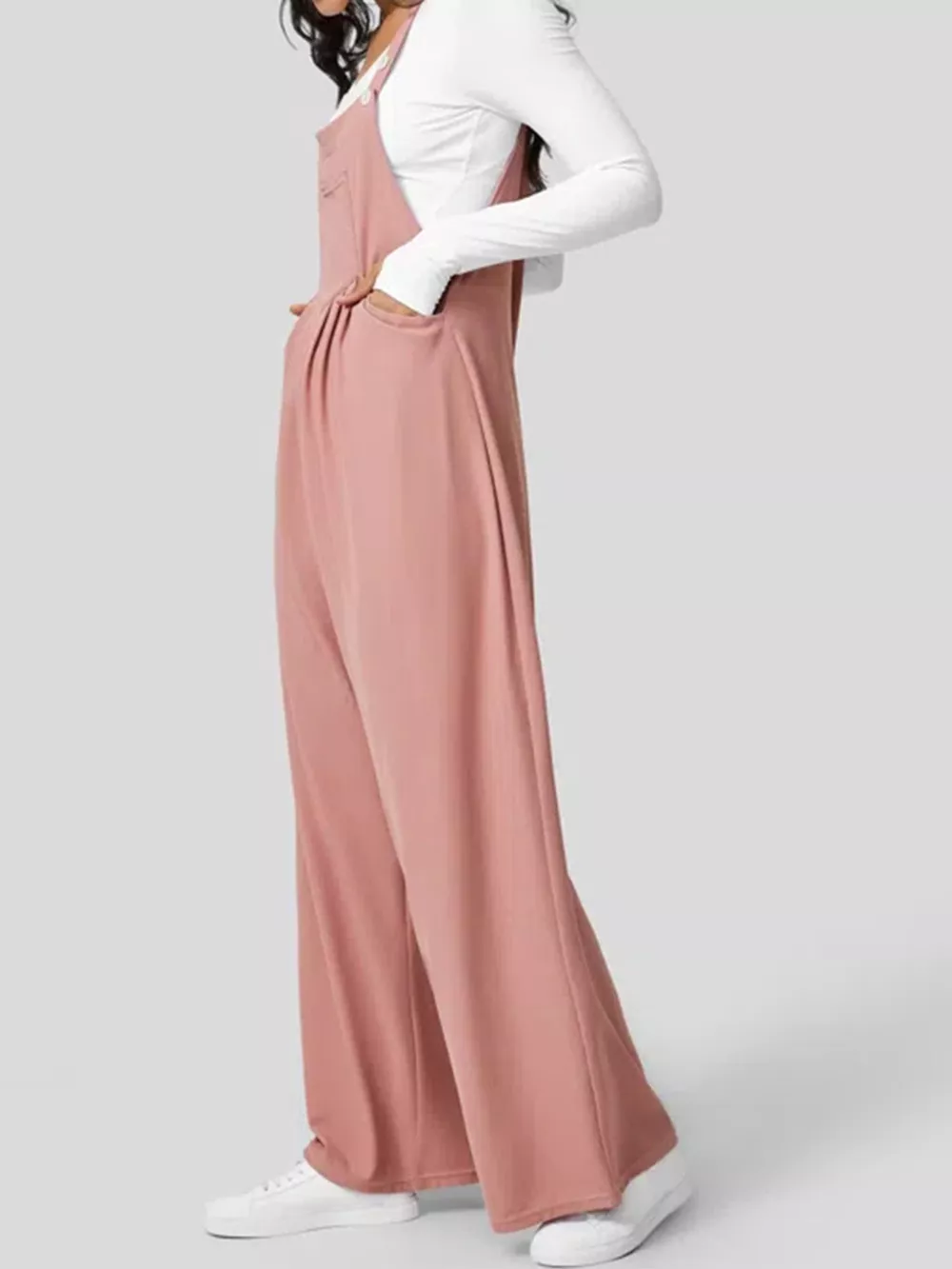 Wide Strap Wide-Leg Overalls, image 2