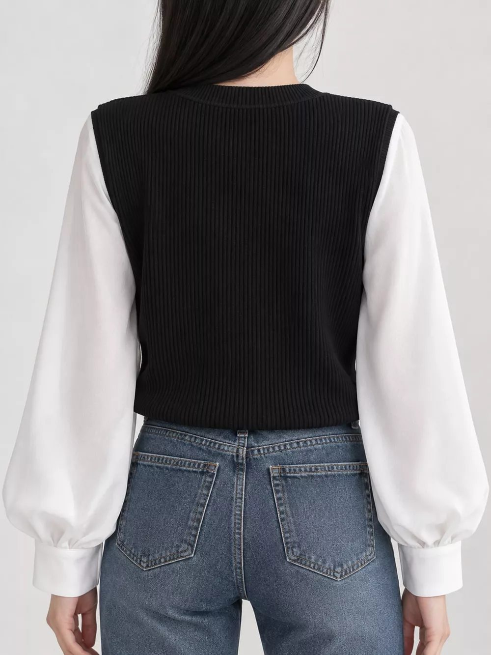 Layered Look Long Sleeve Blouse, image 19