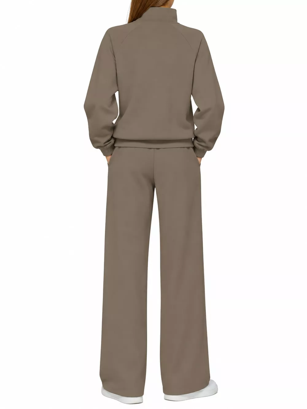 Half-Zip Sweatshirt and Wide-Leg Pants Set, image 18