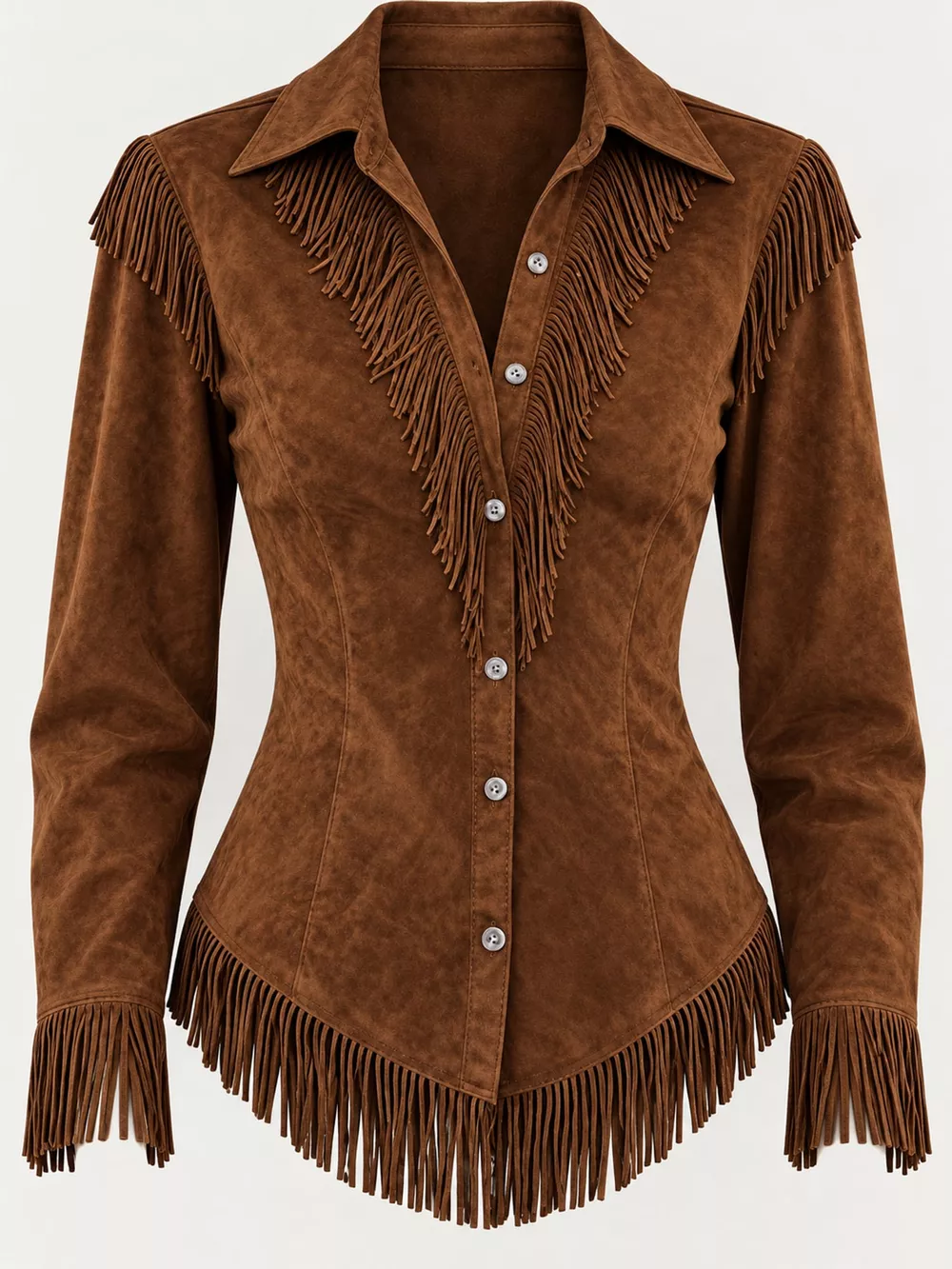 Full Size Fringed Button Up Shirt Plus Size, image 20