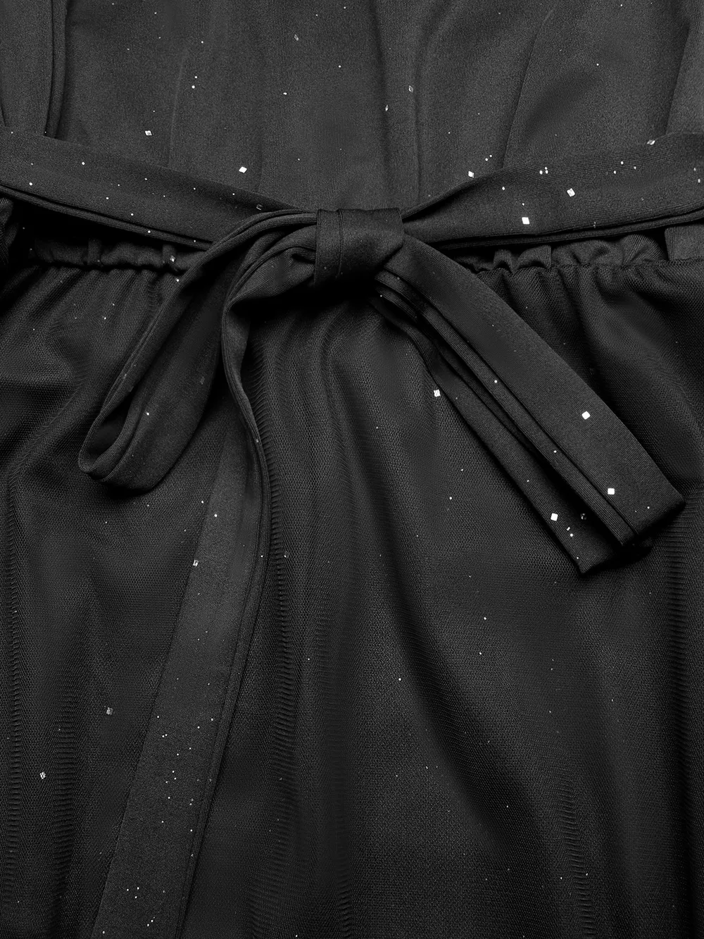 Glitter Sleeveless Tulle Midi Dress, image 6