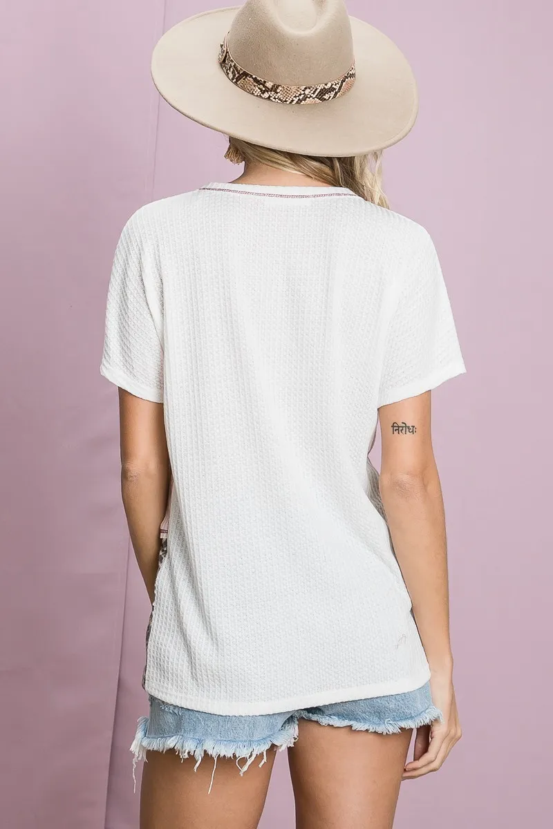 Colr Block Waffle Knit Top, image 11