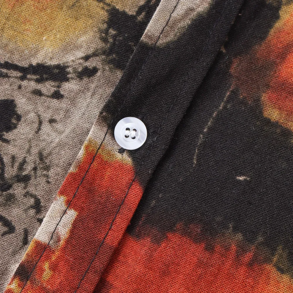 Men's Plus Size Abstract Print Short Sleeve Button-Up Casual Shirt, image 4