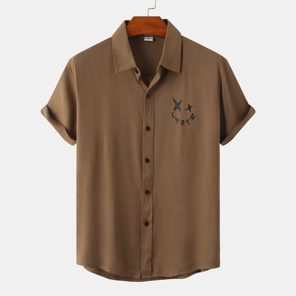 Men's Plus Size Casual Short Sleeve Button Down Shirt, image 8