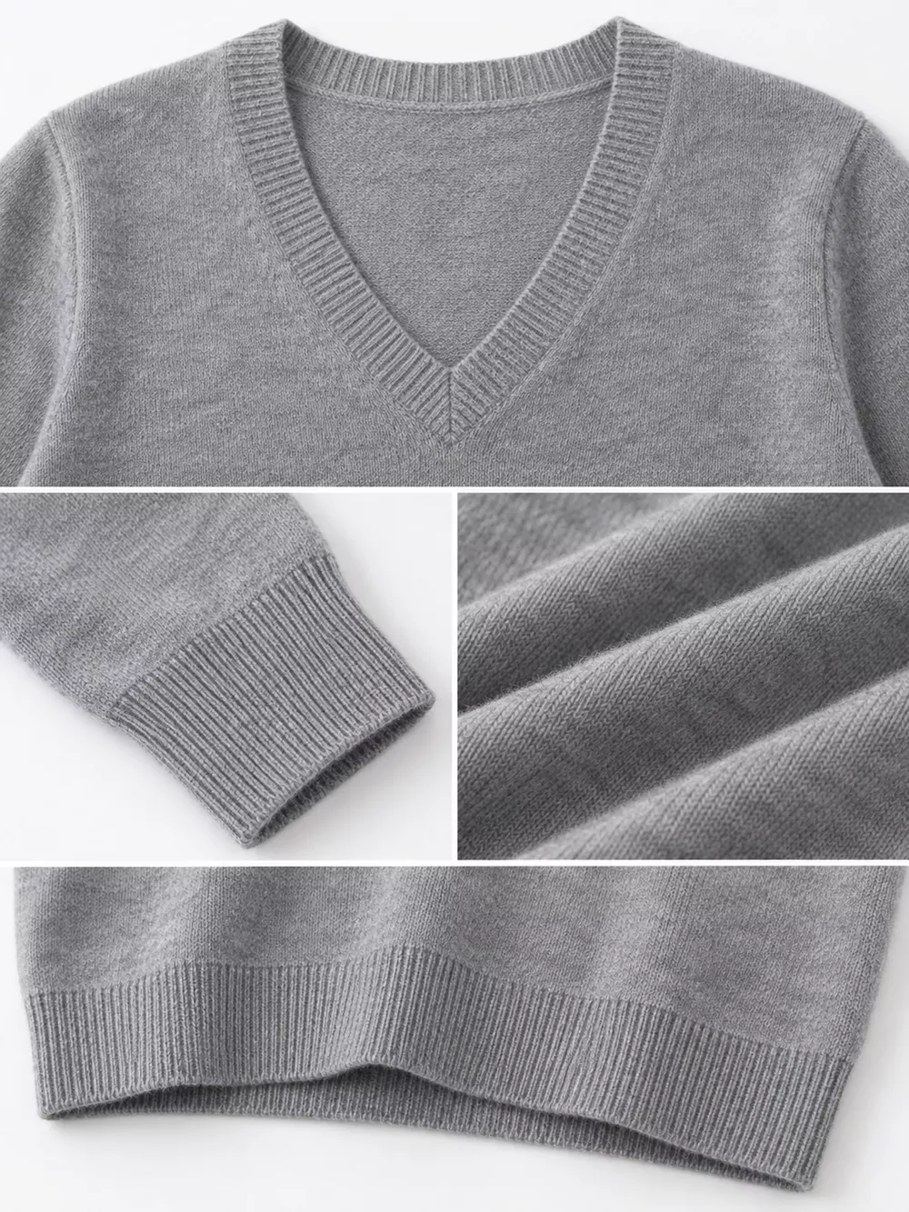 V-Neck Solid Color Sweater, image 56