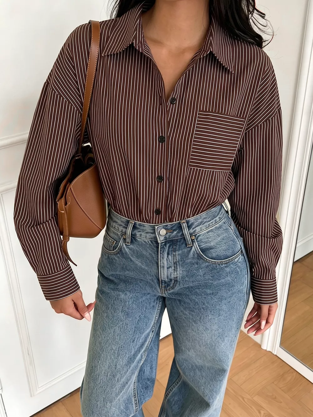 Striped Button-Up Bodysuit, image 3