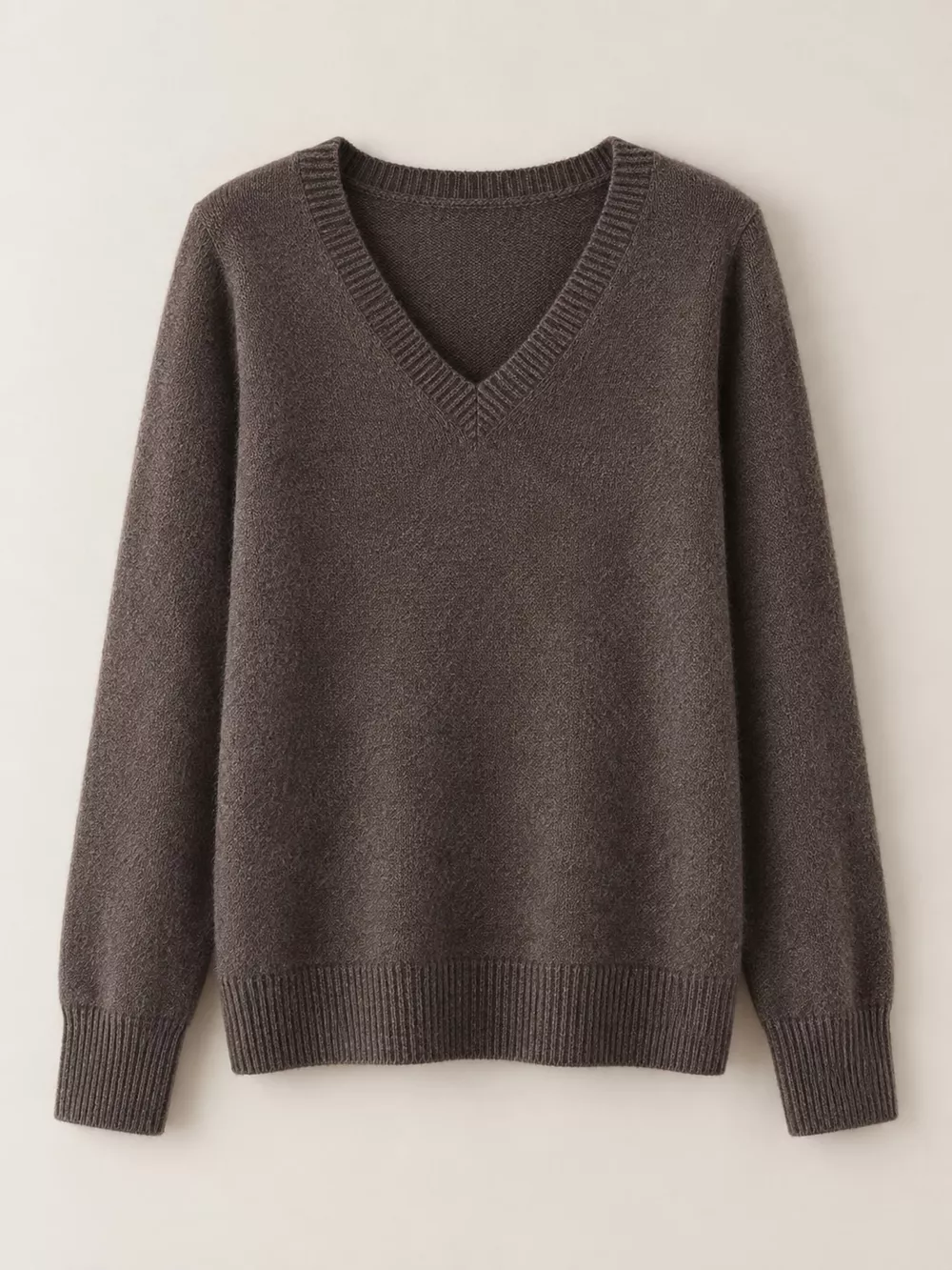 V-Neck Solid Color Sweater, image 51
