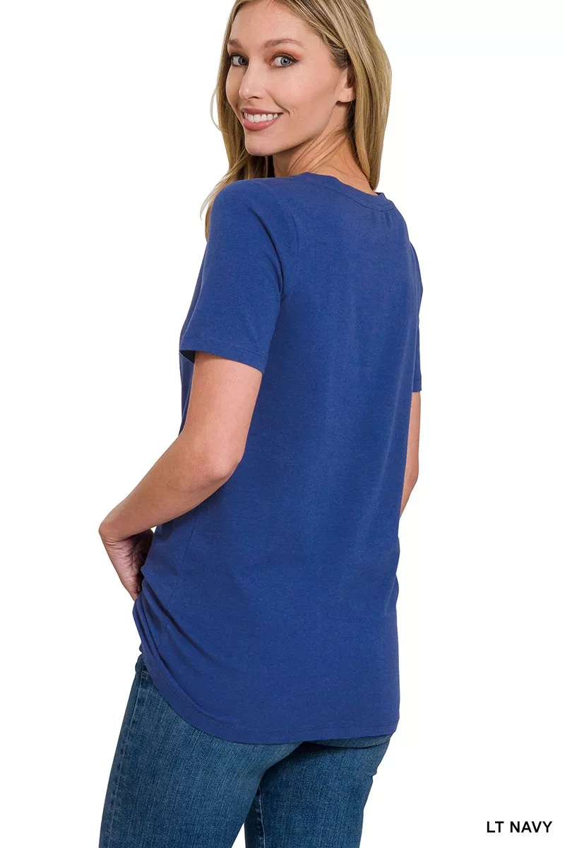 V-Neck Short Sleeve T-Shirt, image 2