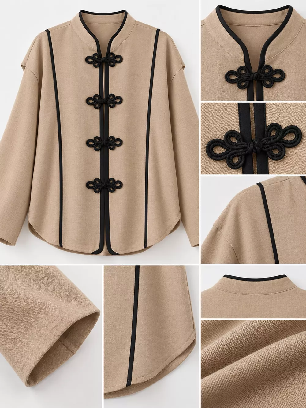 Chinese-Style Mandarin Collar Blouse, image 18