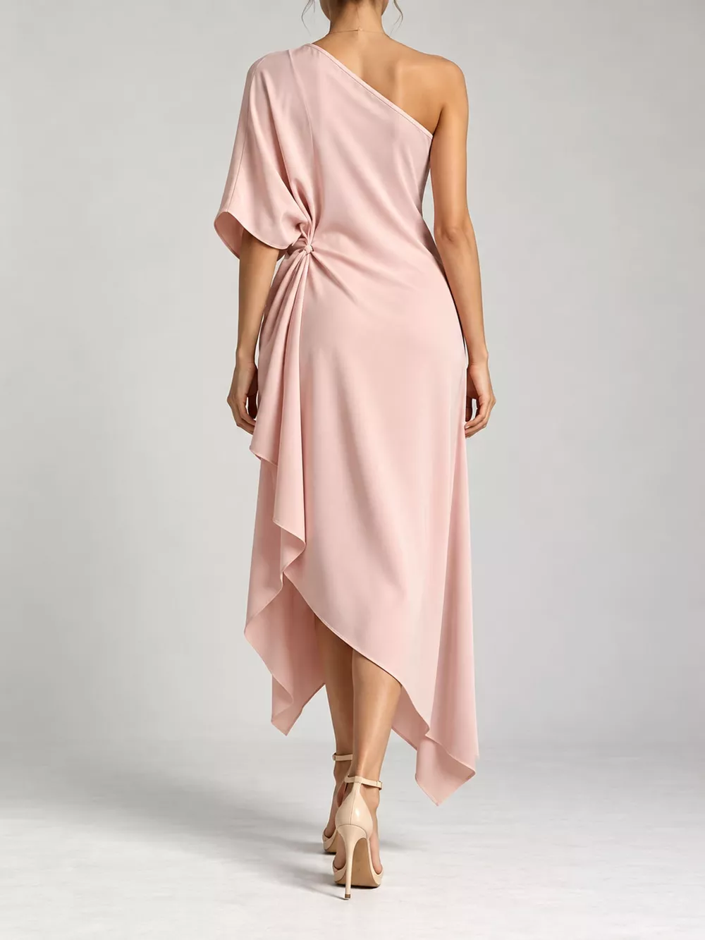 Full Size One-Shoulder Asymmetric Hem Midi Dress Plus Size, image 39