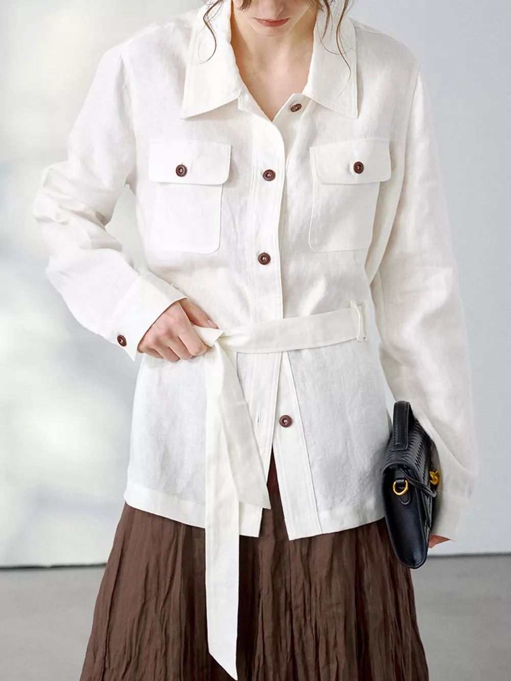 Button Up Long Sleeve Shacket, image 3
