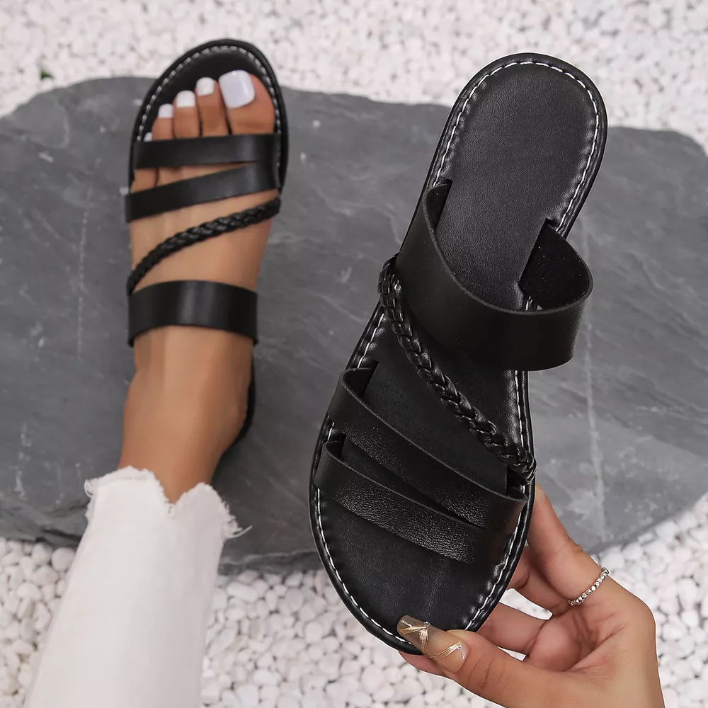 Open Toe Flats Sandals, image 2