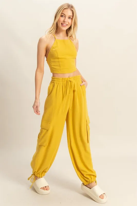Crop Top and Cargo Pants Set, image 3
