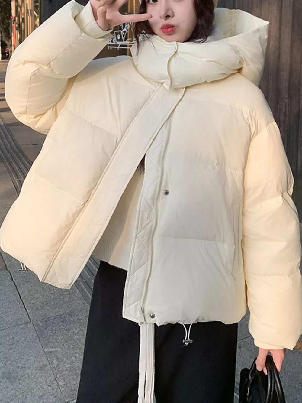 Quilted Hooded Puffer Jacket, image 12
