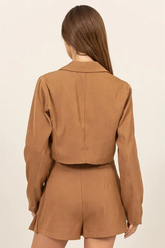 Cropped Button-Down Blazer, image 3