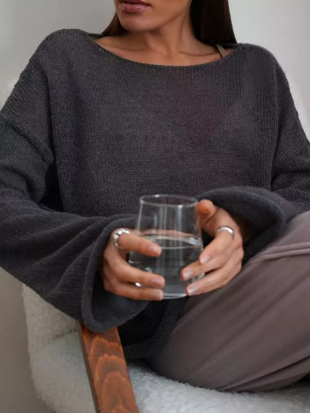 Full Size Sheer Lightweight Knit Top Plus Size, image 24