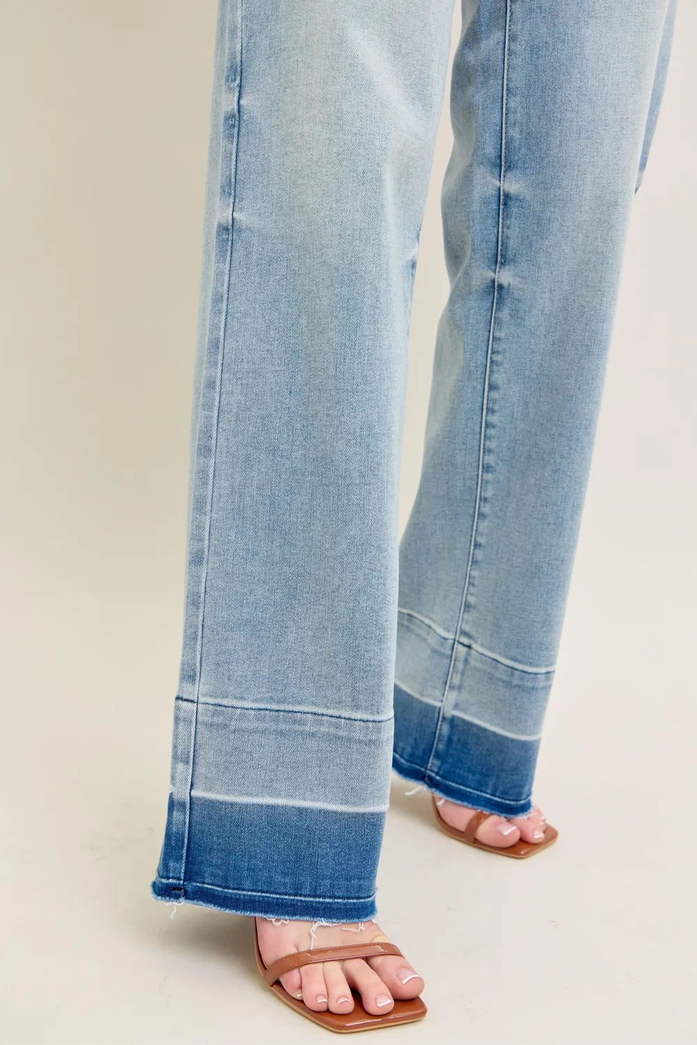 Full Size Mr Release Hem Wide Leg Jeans Plus Size, image 7