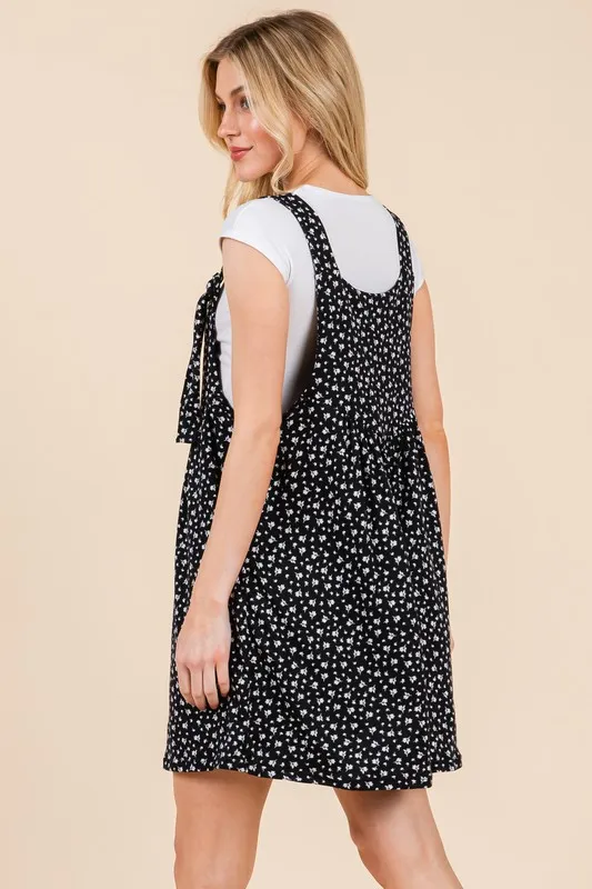 Floral Print Overalls with Pockets, image 2