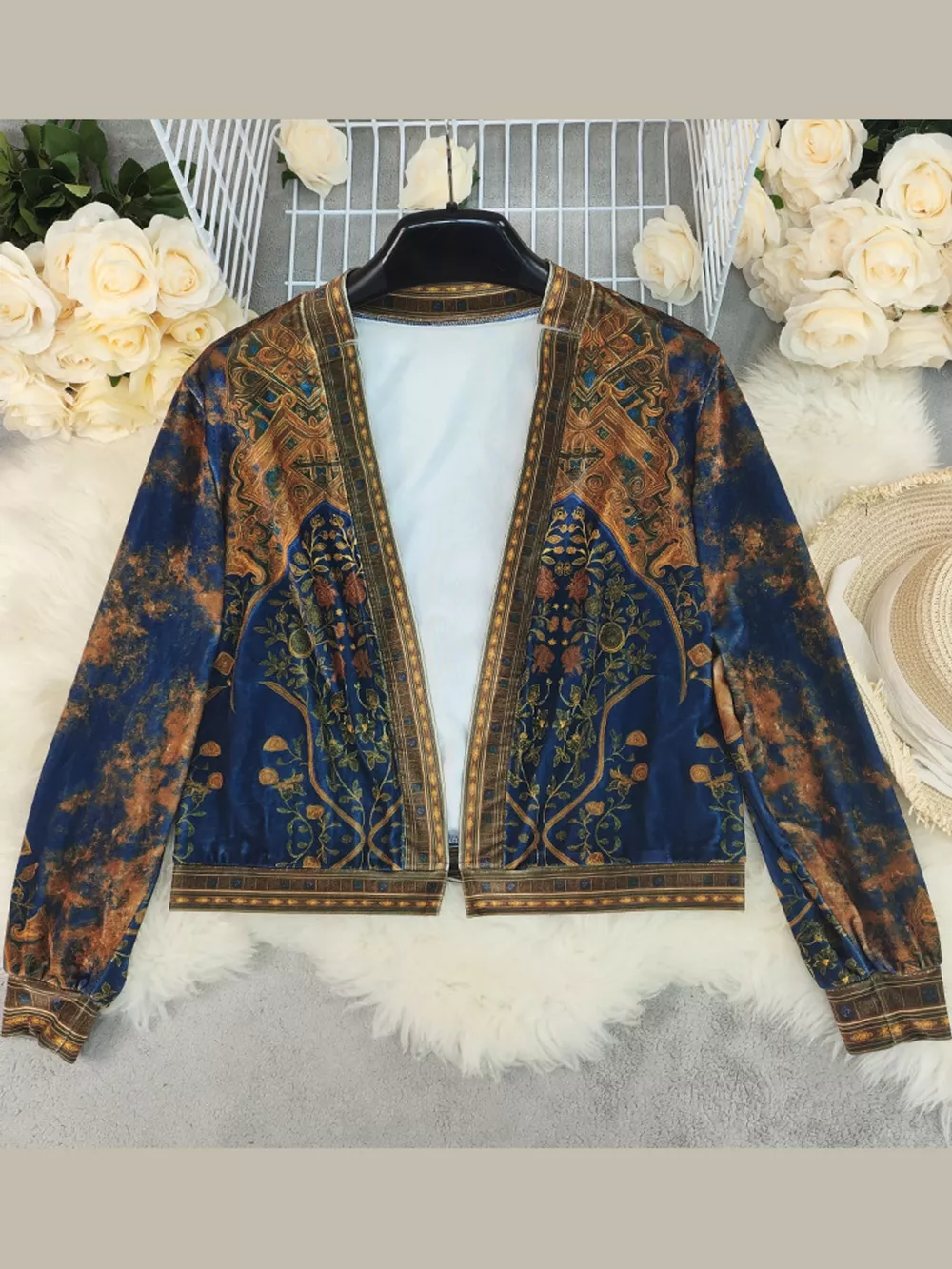 Bohemian Open Front Cardigan, image 3