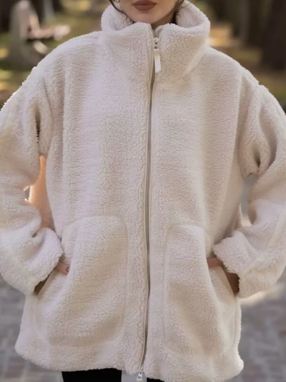 Sherpa Zip-Up Outerwear, image 3