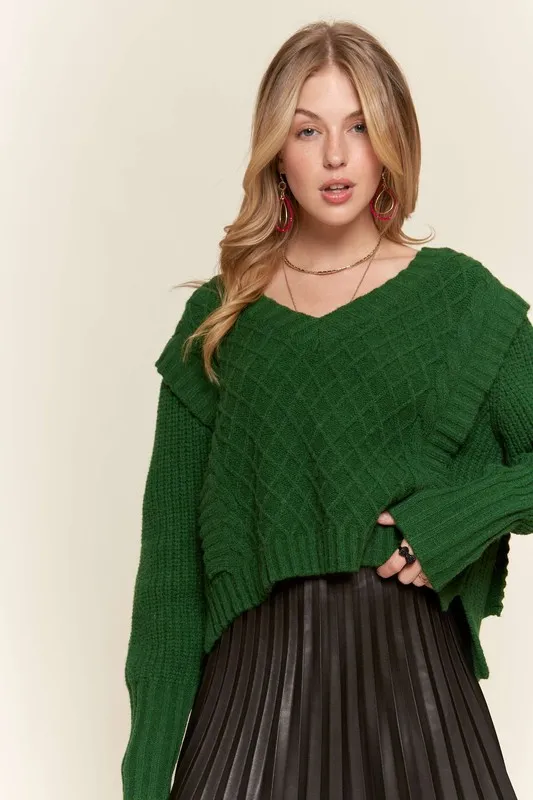 Ruffle Detail ble Sweater, image 5
