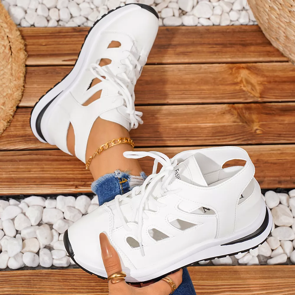 Round Toe Lace Up Sneakers, image 10