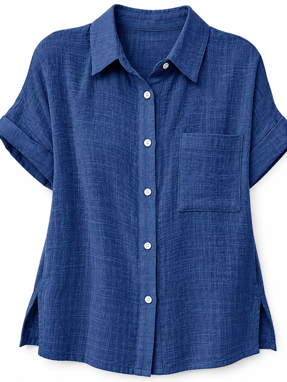 Full Size Button Up Short Sleeve Shirt Plus Size, image 25
