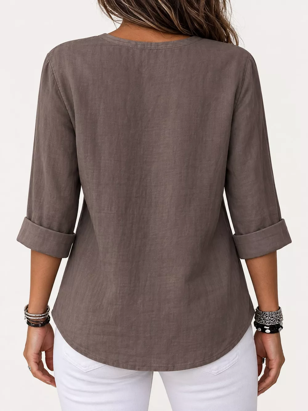 Notched Button Down Shirt, image 46