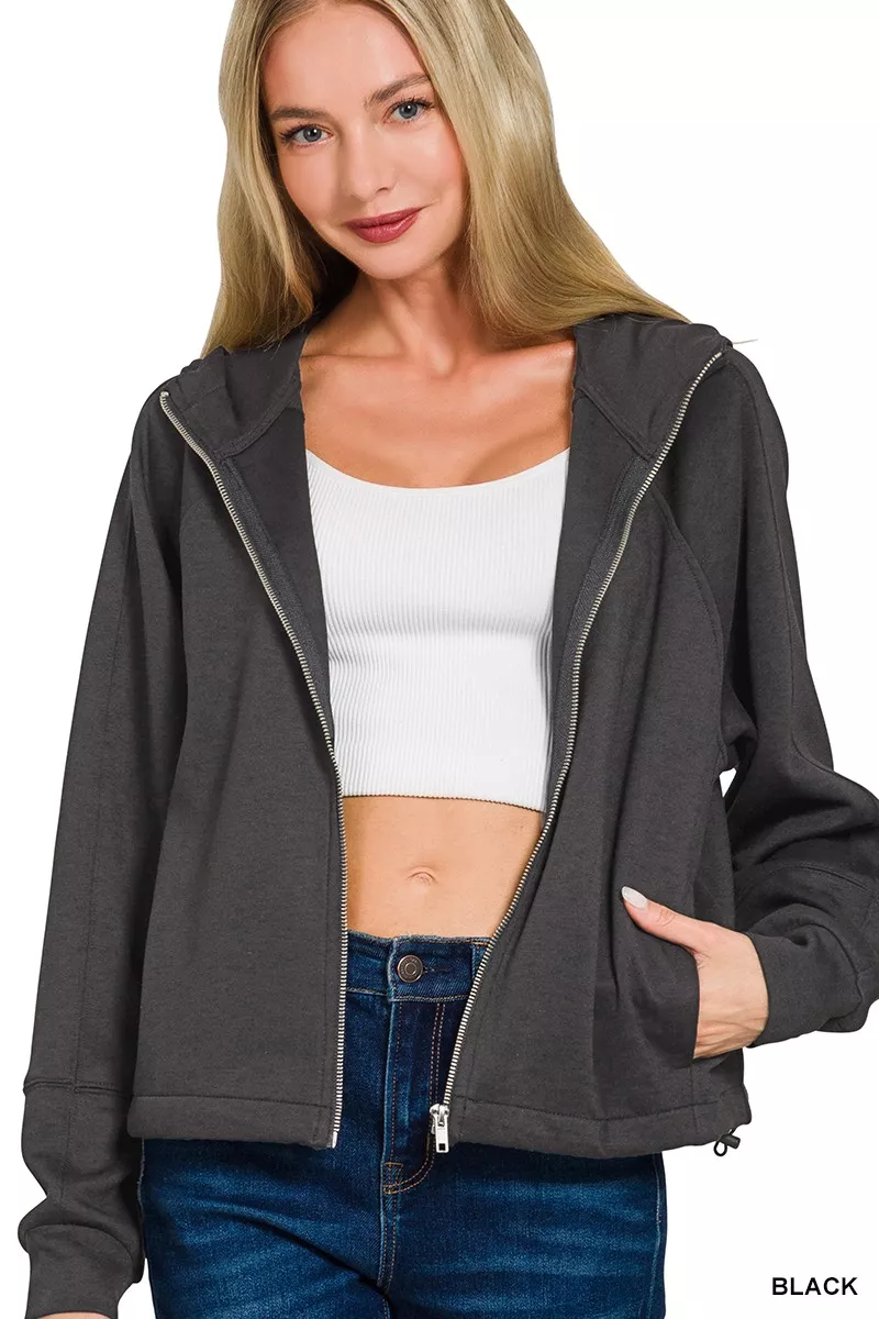 Soft Scuba Full Zip Hoodie Jacket, image 3