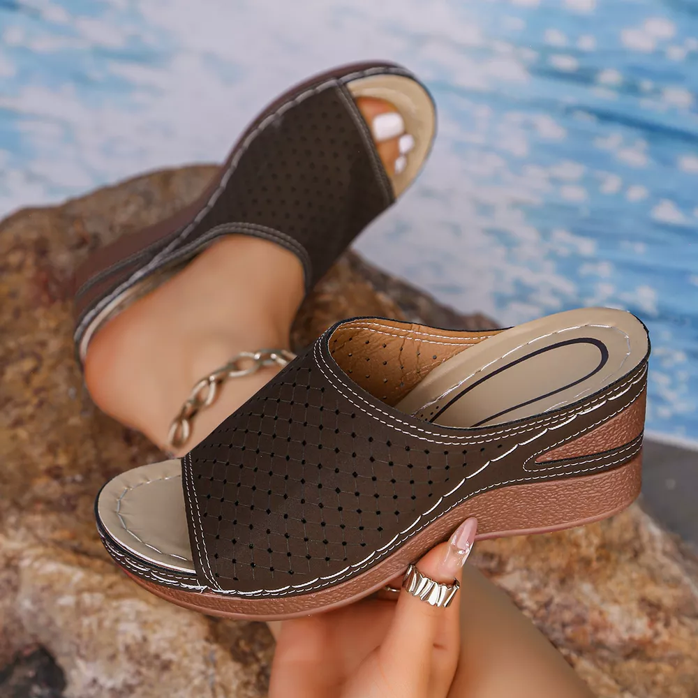 Open Toe Wedge Sandals, image 8
