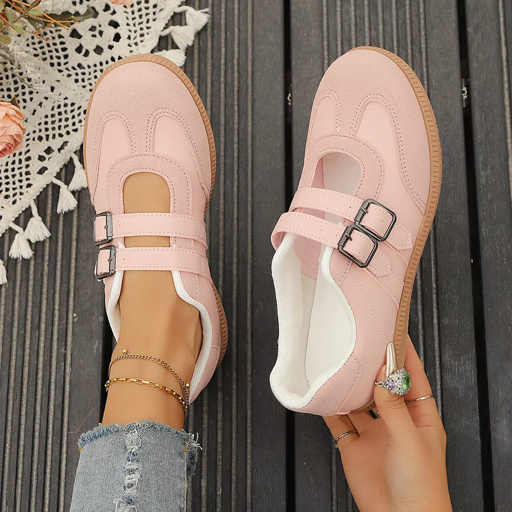Buckle Strap Casual Sneakers, image 4