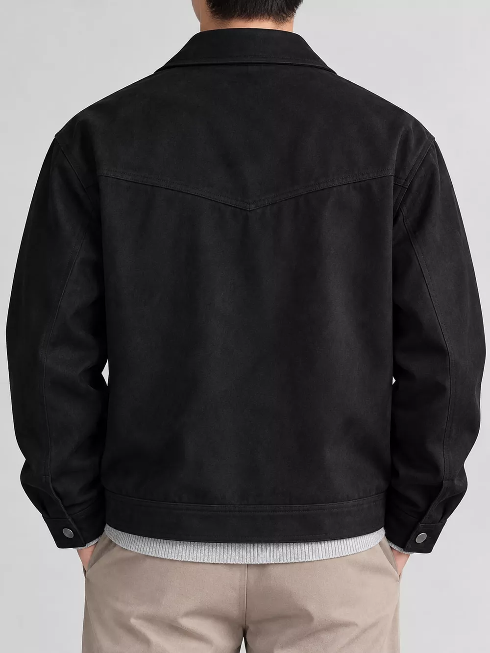 Men's Plus Size Zip Up Long Sleeve Jacket, image 6